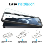 For iPhone 16 Pro Max NORTHJO 2pcs A++ Screen Protector Tempered Glass Film with Installation Frame