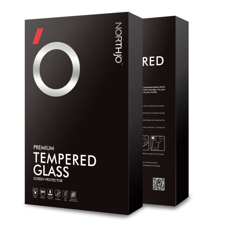 For iPhone 15 Pro Max NORTHJO 2pcs A++ Screen Protector Tempered Glass Film with Installation Frame