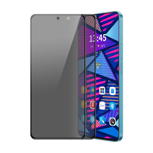 For vivo iQOO Z9 Global 2pcs ENKAY Hat-Prince 28 Degree Anti-peeping Privacy Silk Print Tempered Glass Film