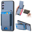 For Samsung Galaxy S25+ 5G Carbon Fiber Vertical Flip Wallet Stand Phone Case(Blue) - free shipping - PMC Jewellery - Order now!