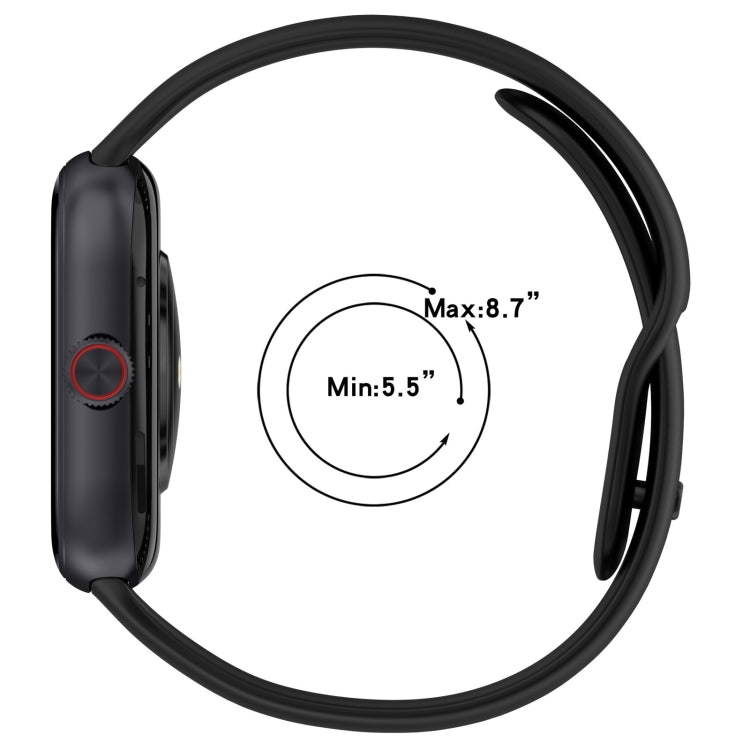 For vivo Watch GT Silicone Watch Band(Black)
