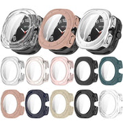 For Samsung Galaxy Watch 7 44mm PC+Tempered Film Integrated Water-resistant Watch Protective Case(Rose Gold)