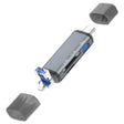 ADS-306 U-Disk Data Transfer Adapter USB / 8 Pin / Type-C Plug SD TF Card Reader - free shipping - PMC Jewellery - Order now!