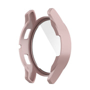 For Samsung Galaxy Watch FE 40mm PC + Tempered Glass Film Integrated Watch Protective Case(Rose Gold)