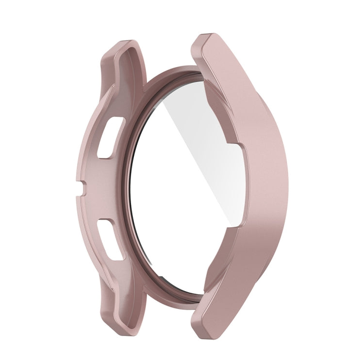 For Samsung Galaxy Watch FE 40mm PC + Tempered Glass Film Integrated Watch Protective Case(Rose Gold)