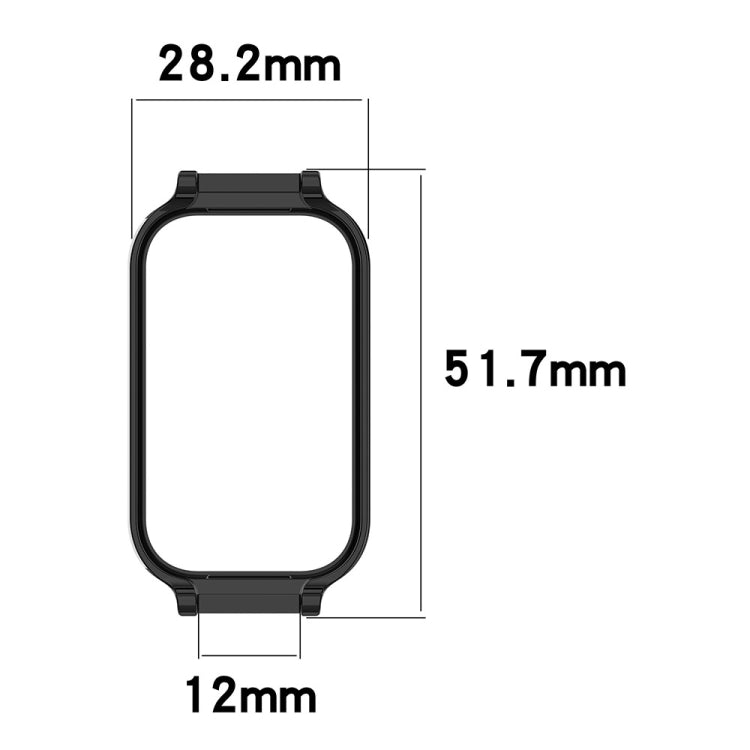 For Xiaomi Smart Band 8 Active Half Pack PC Watch Protective Case(Black)