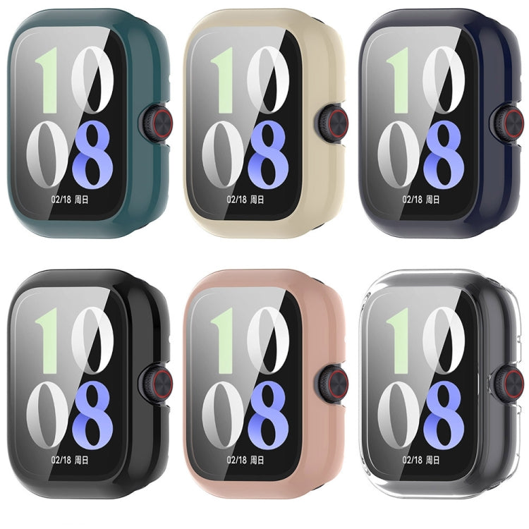 For vivo Watch GT PC + Tempered Glass Film Integrated Watch Protective Case(Ink Blue)