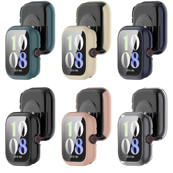 For vivo Watch GT PC + Tempered Glass Film Integrated Watch Protective Case(Ink Blue)