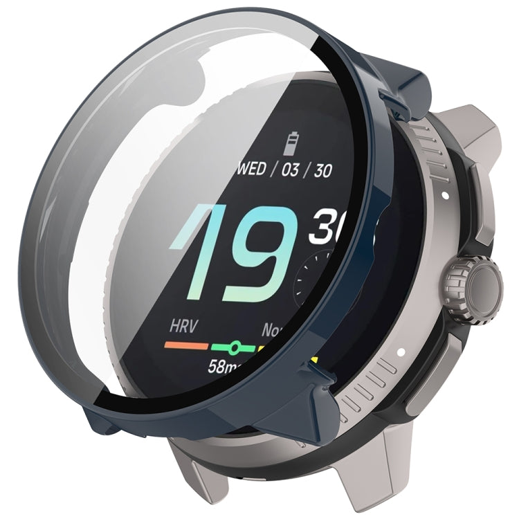 For Suunto Race PC + Tempered Glass Film Integrated Watch Protective Case(Deep Blue)