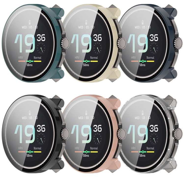 For Suunto Race PC + Tempered Glass Film Integrated Watch Protective Case(Deep Blue)