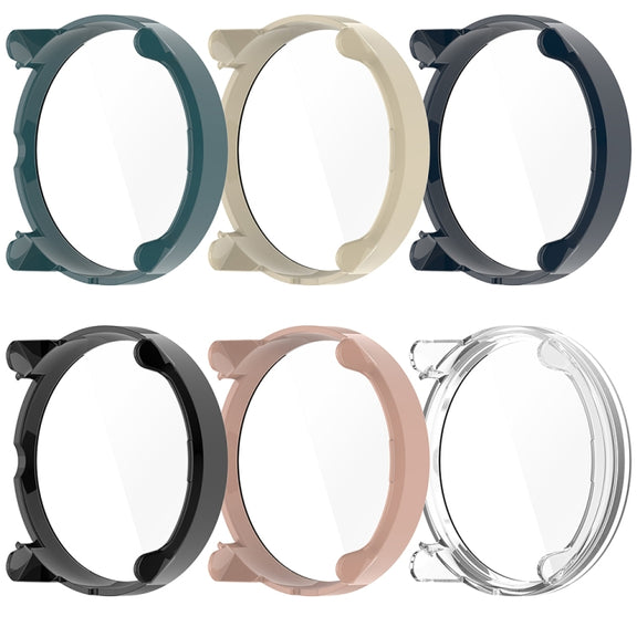 For Suunto Race PC + Tempered Glass Film Integrated Watch Protective Case(Deep Blue)