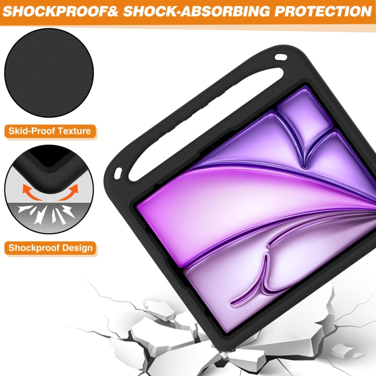 For iPad Pro 13 2024 Handle EVA Shockproof Tablet Case with Holder(Black)