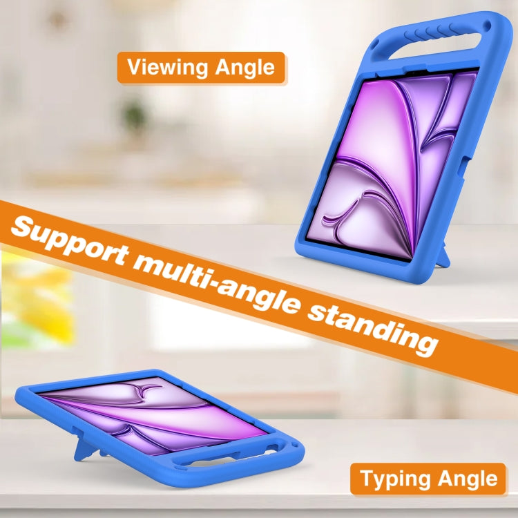 For iPad Pro 13 2024 Handle EVA Shockproof Tablet Case with Holder(Blue)