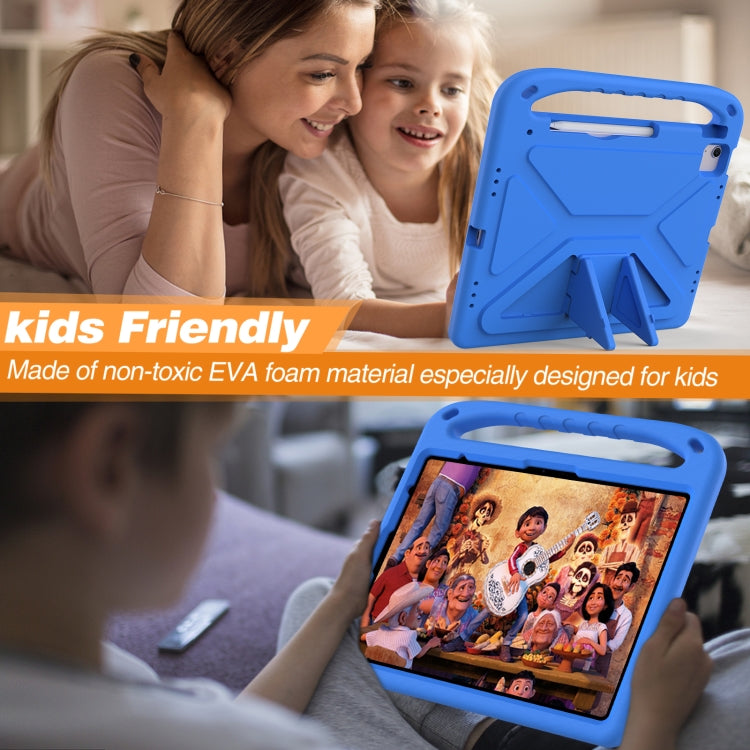 For iPad Pro 13 2024 Handle EVA Shockproof Tablet Case with Holder(Blue)