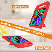 For iPad Pro 13 2024 Handle EVA Shockproof Tablet Case with Holder(Red)