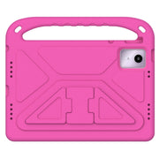 For iPad Pro 13 2024 Handle EVA Shockproof Tablet Case with Holder(RoseRed)