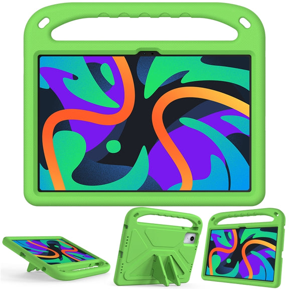 For iPad Pro 13 2024 Handle EVA Shockproof Tablet Case with Holder(Green)