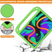 For iPad Pro 13 2024 Handle EVA Shockproof Tablet Case with Holder(Green)