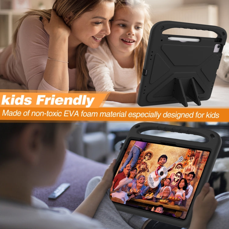 For iPad Air 13 2024 Handle EVA Shockproof Tablet Case with Holder(Black)