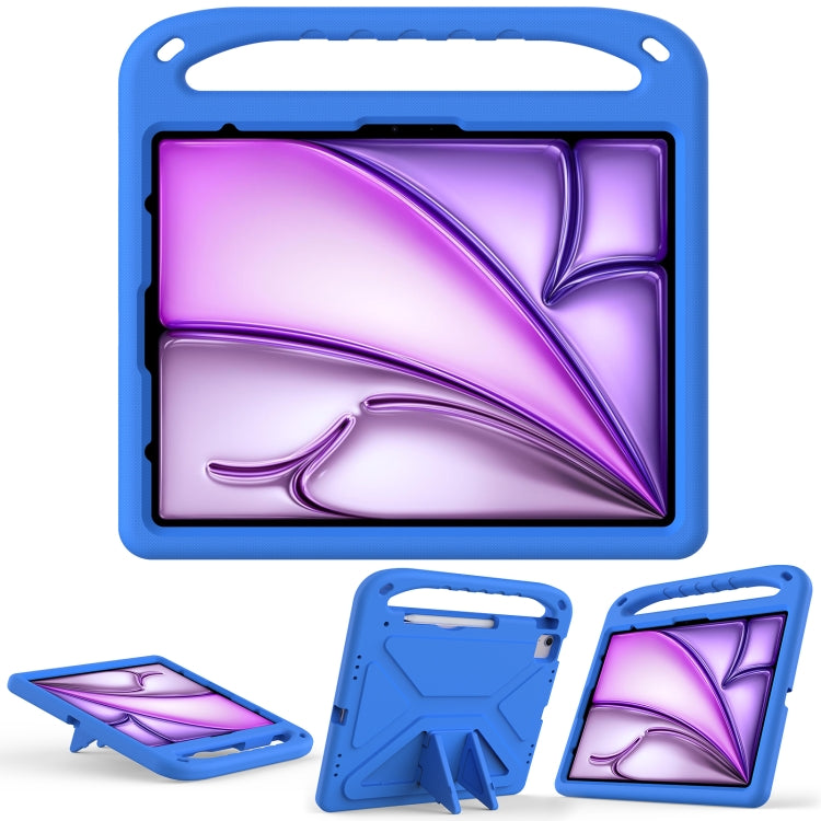For iPad Air 13 2024 Handle EVA Shockproof Tablet Case with Holder(Blue)