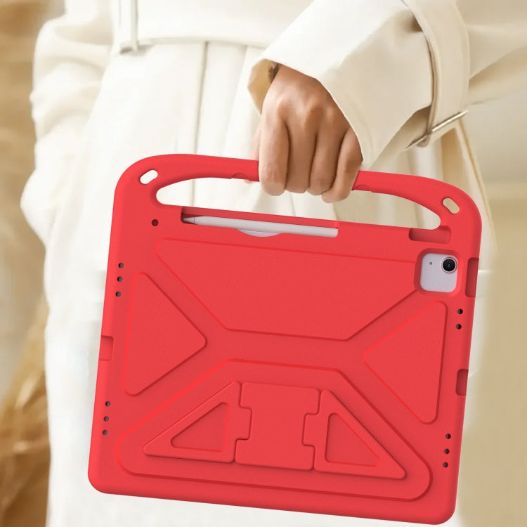 For iPad Air 13 2025 / 2024 Handle EVA Shockproof Tablet Case with Holder(Red)
