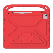 For iPad Air 13 2025 / 2024 Handle EVA Shockproof Tablet Case with Holder(Red)