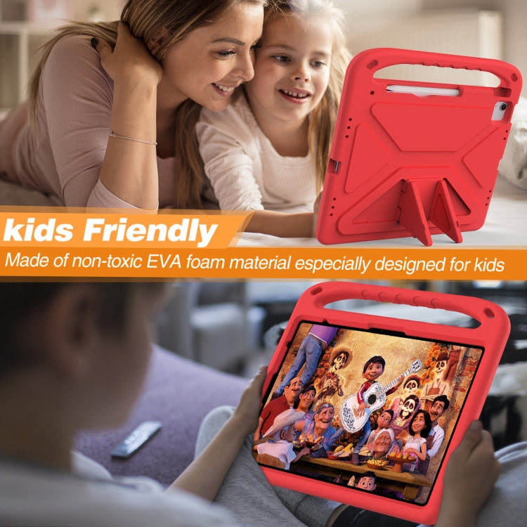 For iPad Air 13 2025 / 2024 Handle EVA Shockproof Tablet Case with Holder(Red)