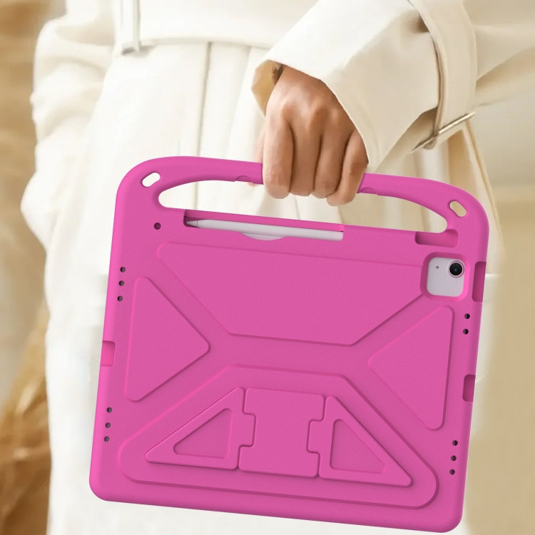For iPad Air 13 2025 / 2024 Handle EVA Shockproof Tablet Case with Holder(RoseRed)