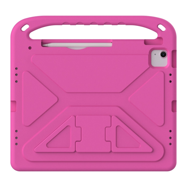 For iPad Air 13 2025 / 2024 Handle EVA Shockproof Tablet Case with Holder(RoseRed)
