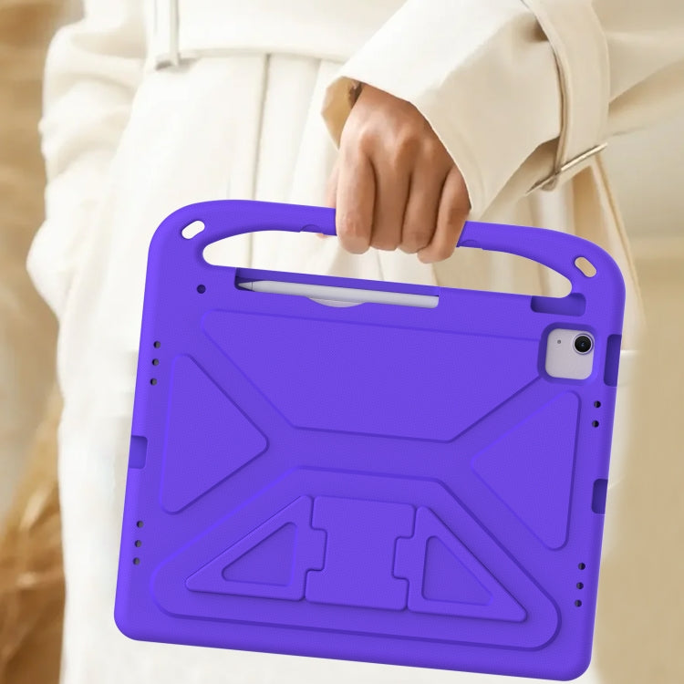 For iPad Air 13 2024 Handle EVA Shockproof Tablet Case with Holder(Purple)
