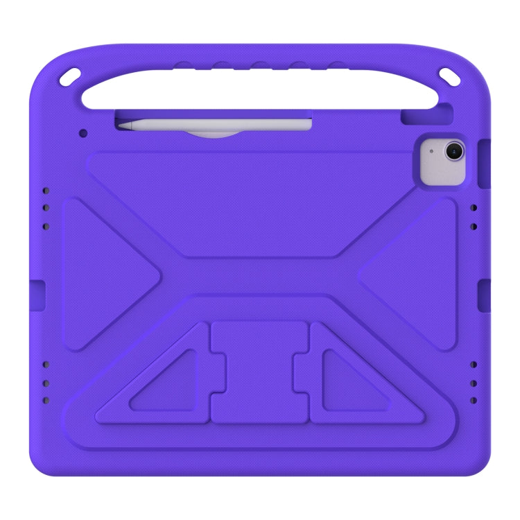 For iPad Air 13 2024 Handle EVA Shockproof Tablet Case with Holder(Purple)