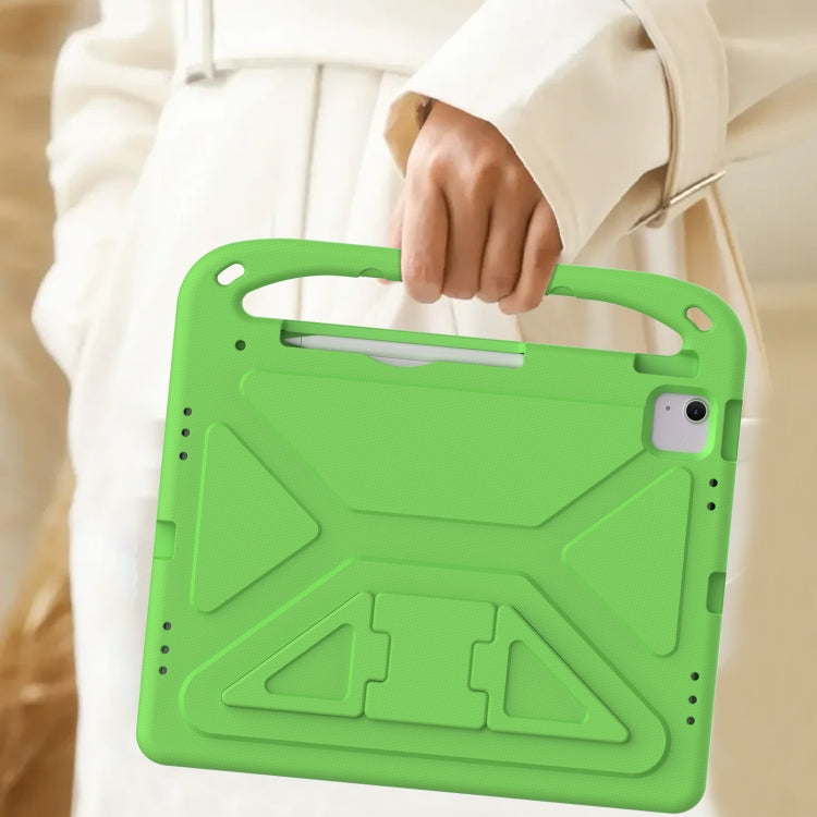 For iPad Air 13 2025 / 2024 Handle EVA Shockproof Tablet Case with Holder(Green)