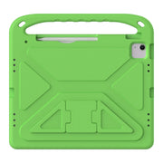 For iPad Air 13 2025 / 2024 Handle EVA Shockproof Tablet Case with Holder(Green)