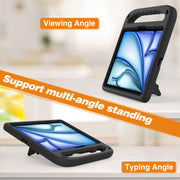For iPad Air 11 / Pro 11 2024 Handle EVA Shockproof Tablet Case with Holder(Black)