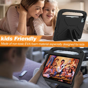 For iPad Air 11 / Pro 11 2024 Handle EVA Shockproof Tablet Case with Holder(Black)
