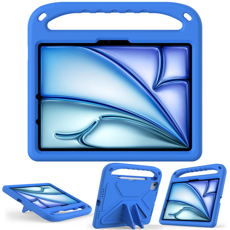 For iPad Air 11 / Pro 11 2024 Handle EVA Shockproof Tablet Case with Holder(Blue)