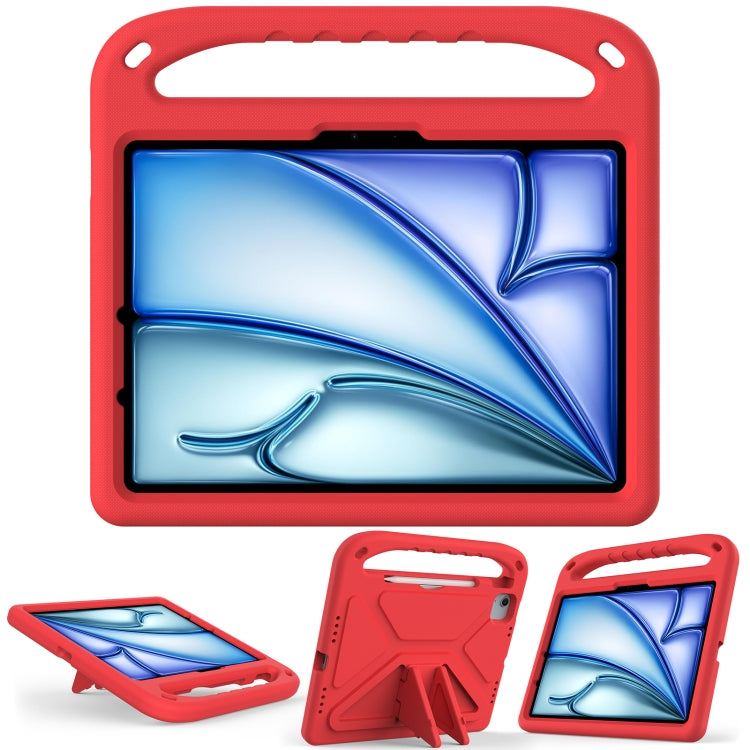 For iPad Air 11 2025 / 2024 / Pro 11 2024 Handle EVA Shockproof Tablet Case with Holder(Red)