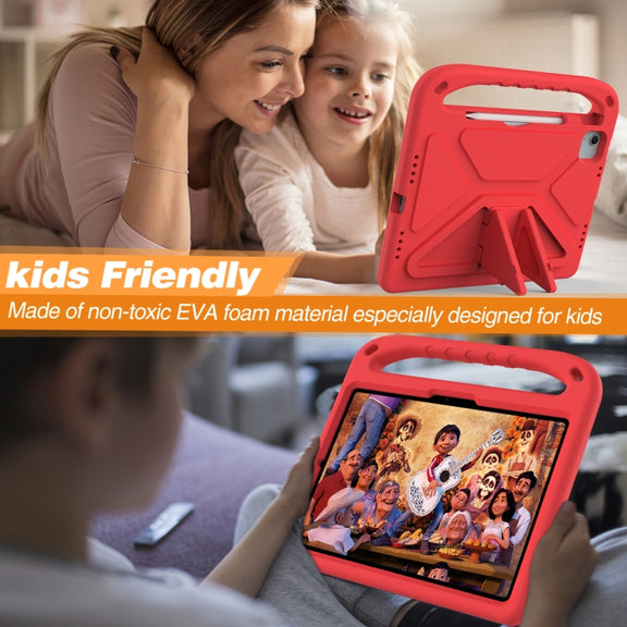 For iPad Air 11 2025 / 2024 / Pro 11 2024 Handle EVA Shockproof Tablet Case with Holder(Red)