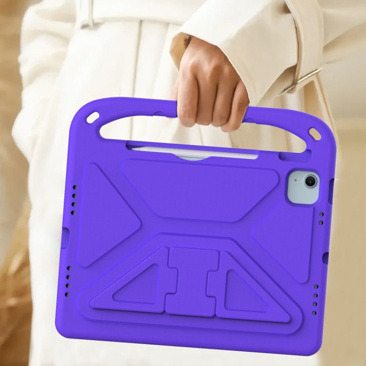 For iPad Air 11 2025 / 2024 / Pro 11 2024 Handle EVA Shockproof Tablet Case with Holder(Purple)