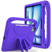 For iPad Air 11 2025 / 2024 / Pro 11 2024 Handle EVA Shockproof Tablet Case with Holder(Purple)
