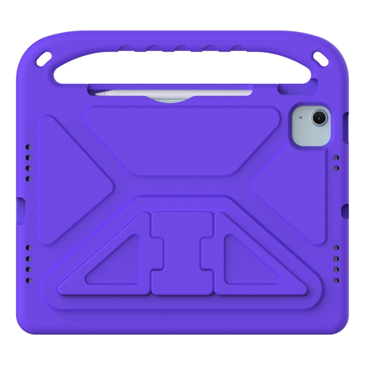For iPad Air 11 2025 / 2024 / Pro 11 2024 Handle EVA Shockproof Tablet Case with Holder(Purple)