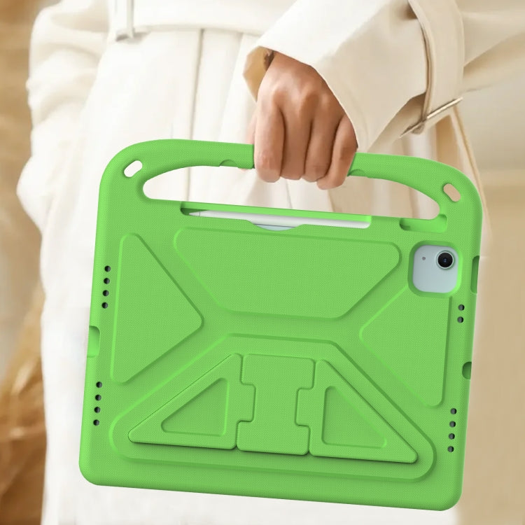 For iPad Air 11 2025 / 2024 / Pro 11 2024 Handle EVA Shockproof Tablet Case with Holder(Green)