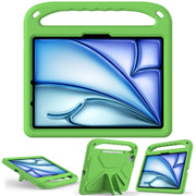 For iPad Air 11 2025 / 2024 / Pro 11 2024 Handle EVA Shockproof Tablet Case with Holder(Green)