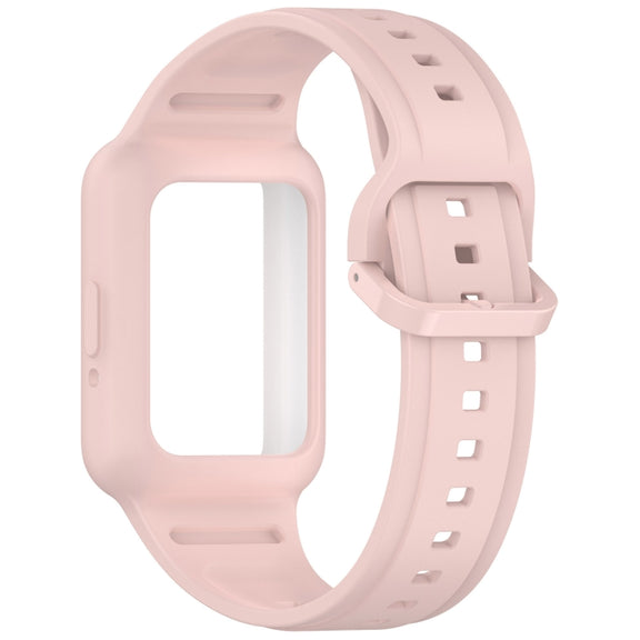 For Samsung Galaxy Fit3 Two Color Frame Integrated Silicone Watch Band(Light Pink)