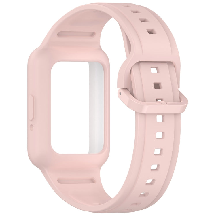 For Samsung Galaxy Fit3 Two Color Frame Integrated Silicone Watch Band(Light Pink)