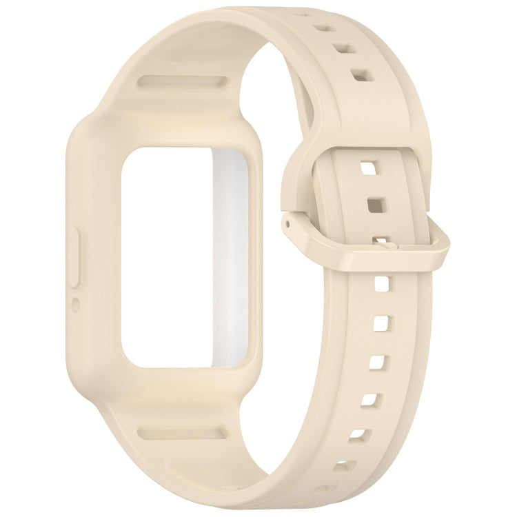 For Samsung Galaxy Fit3 Two Color Frame Integrated Silicone Watch Band(Dream White)