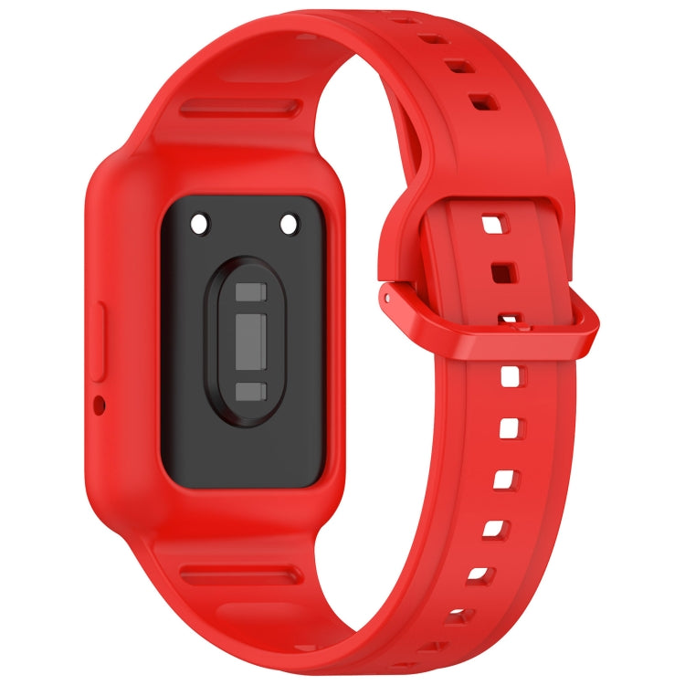 For Samsung Galaxy Fit3 Two Color Frame Integrated Silicone Watch Band(Red)