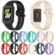 For Samsung Galaxy Fit3 Two Color Frame Integrated Silicone Watch Band(Red)