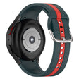 For Samsung Galaxy Watch 7 40 / 44mm Two Color Stripe Silicone Watch Band(Dark Green Red) - free shipping - PMc TechLife - Order now!