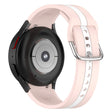 For Samsung Galaxy Watch 7 40 / 44mm Two Color Stripe Silicone Watch Band(Pink white) - free shipping - PMc TechLife - Order now!
